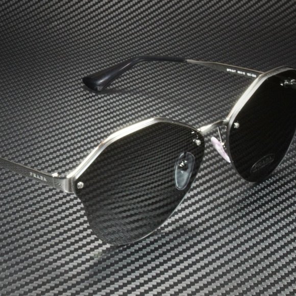 Prada Women\'s Silver and Dark Grey Sunglasses!